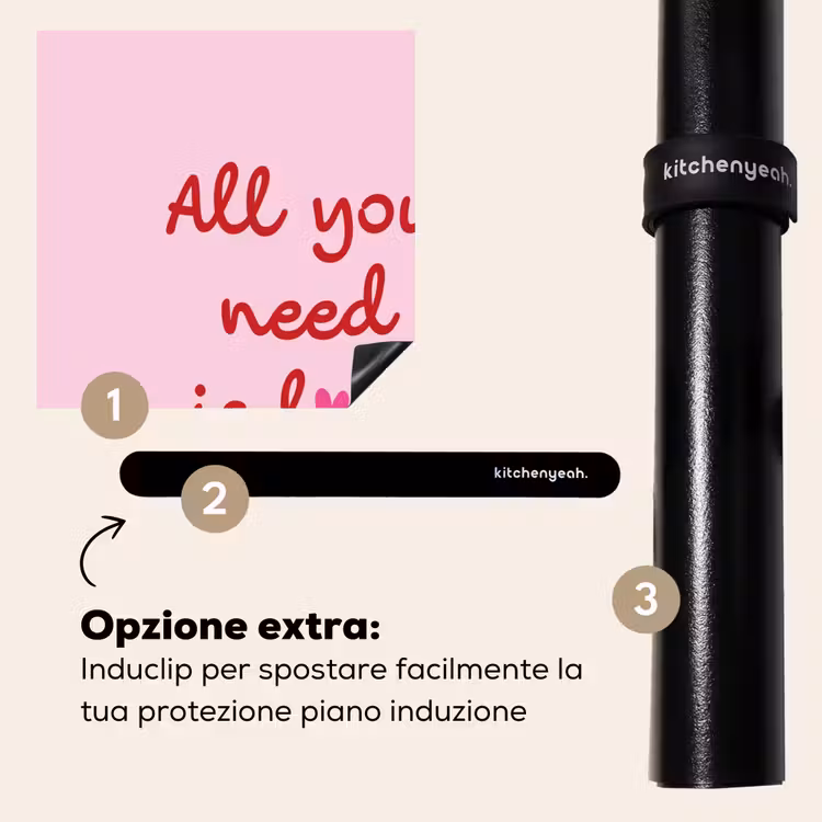 Protezione piano induzione - Testo - Rosa - Amore - Cuore — 8