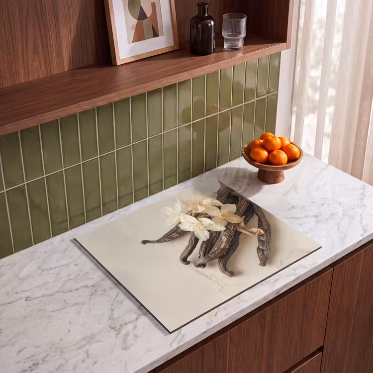 Protezione piano induzione - Vaniglia - Floreale - Beige — 4