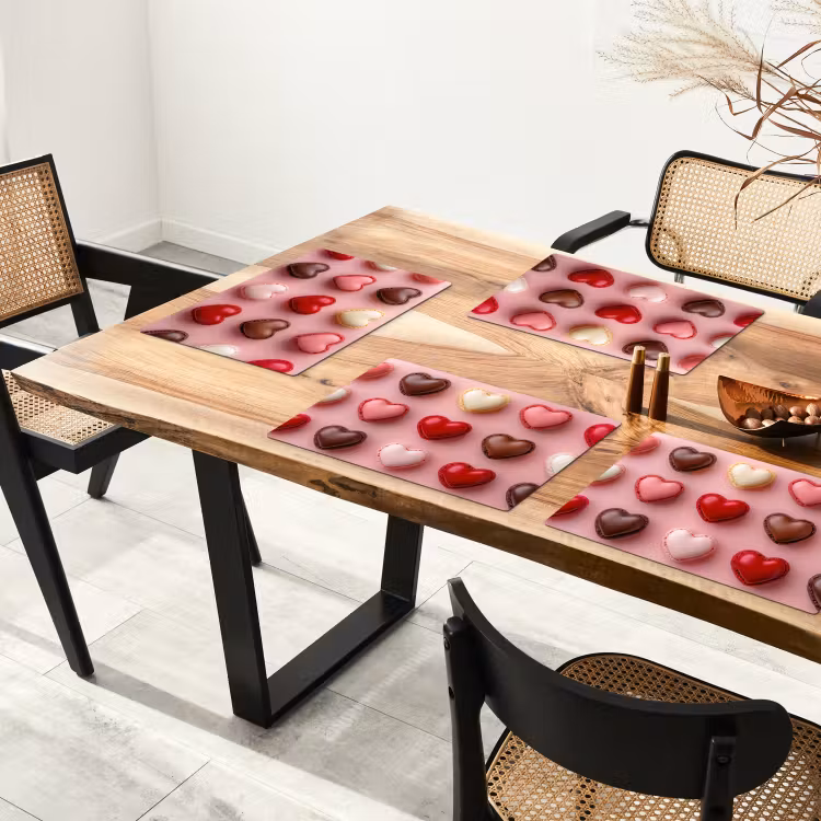 Tovaglietta in vinile - Amaretti - Cuori - Colorati - Rosa — 4