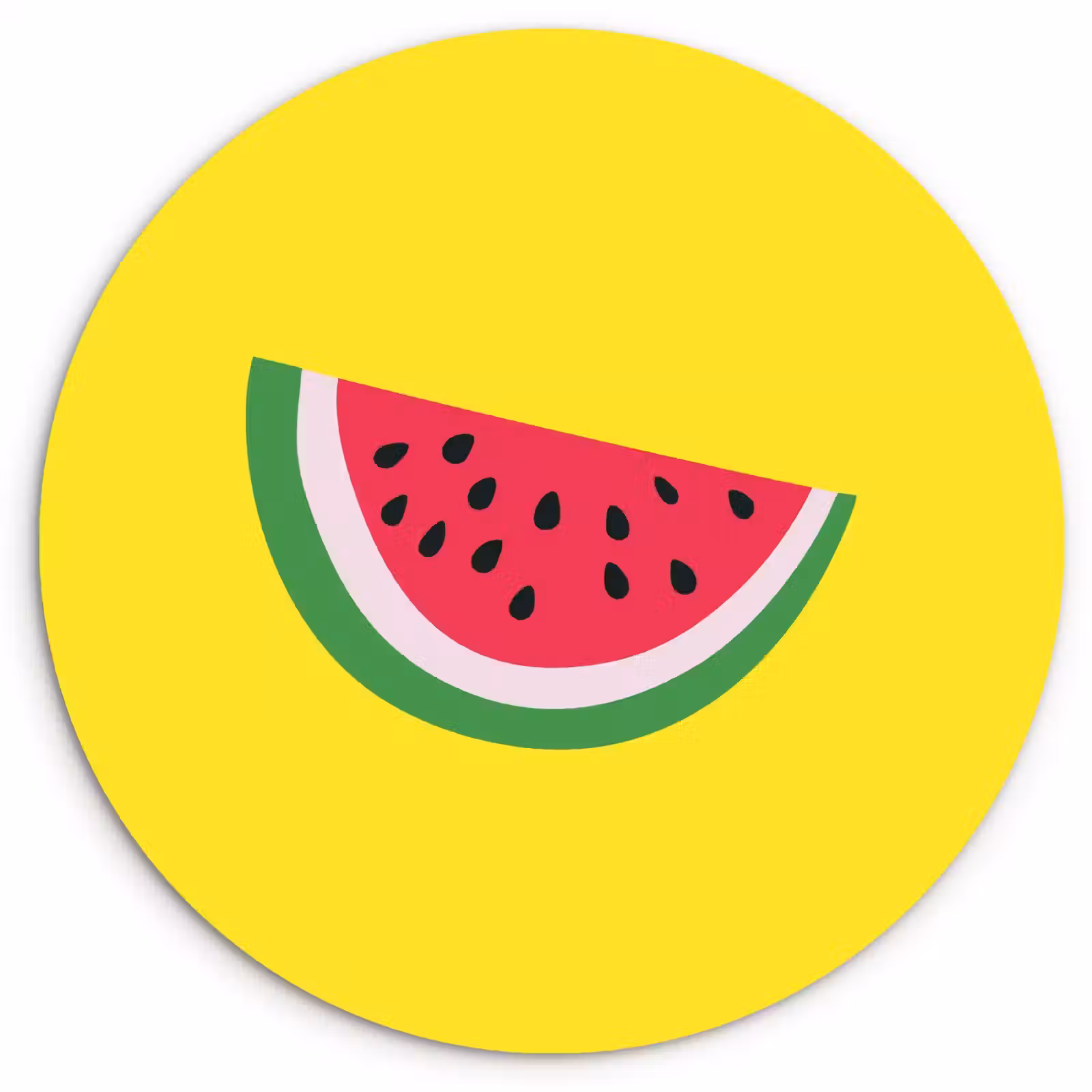 Quadro rotondo - Frutta - Anguria - Giallo — 1