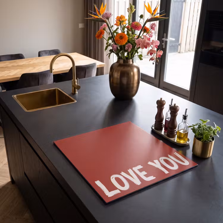 Protezione piano induzione - Slant - Loveyou - Rosso — 2