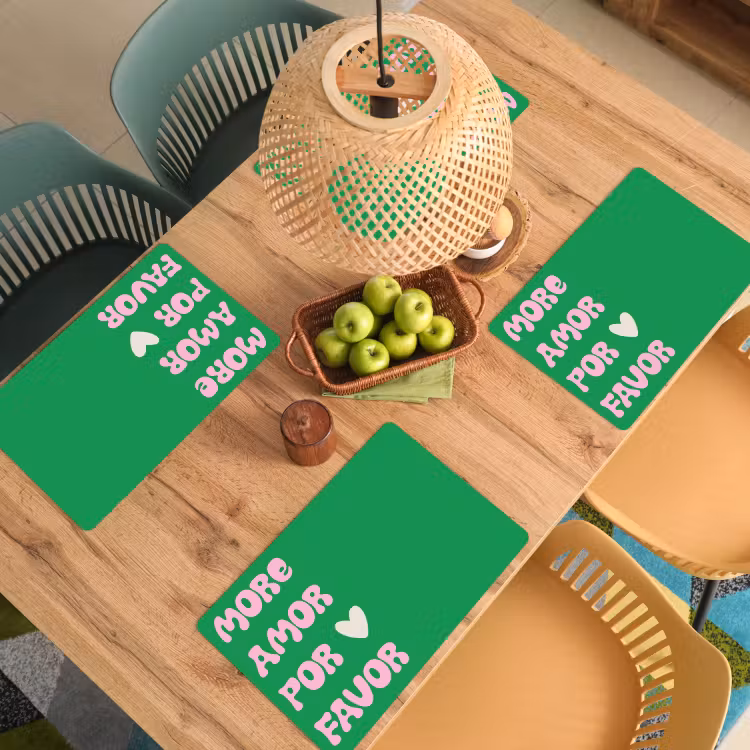 Tovagliette - Amor - San Valentino - Verde - Testo — 3