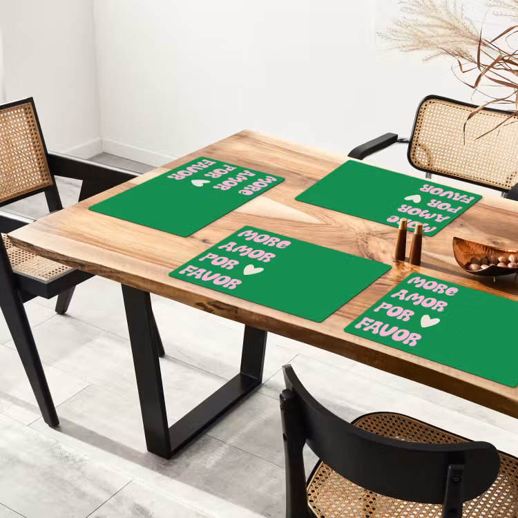 Tovagliette - Amor - San Valentino - Verde - Testo — 4