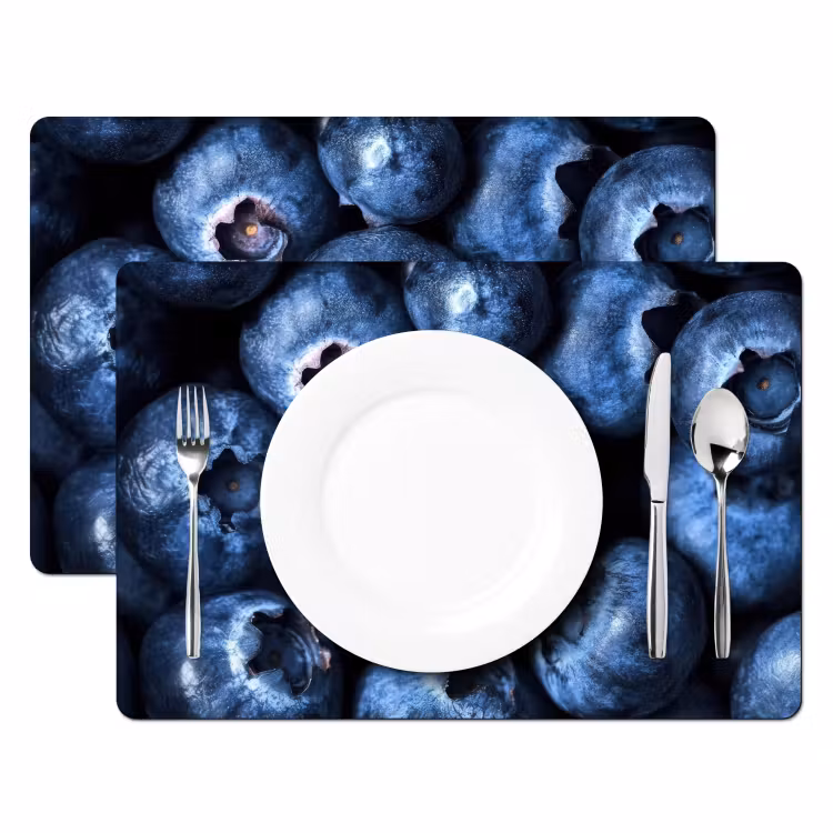 Tovaglietta in vinile - Bacche - Blu - Frutta — 2