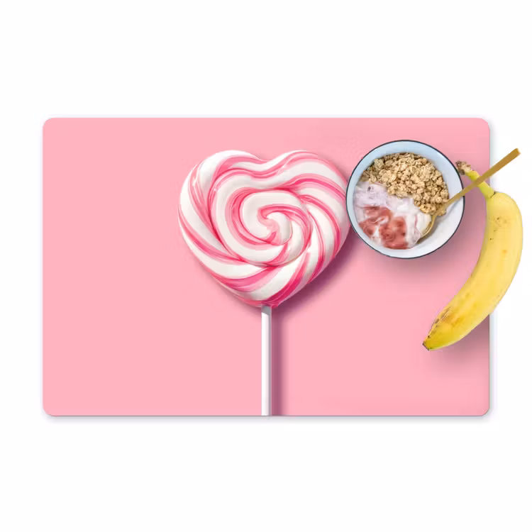 Tovagliette - Caramella - Lecca-lecca - Cuore - Rosa — 1