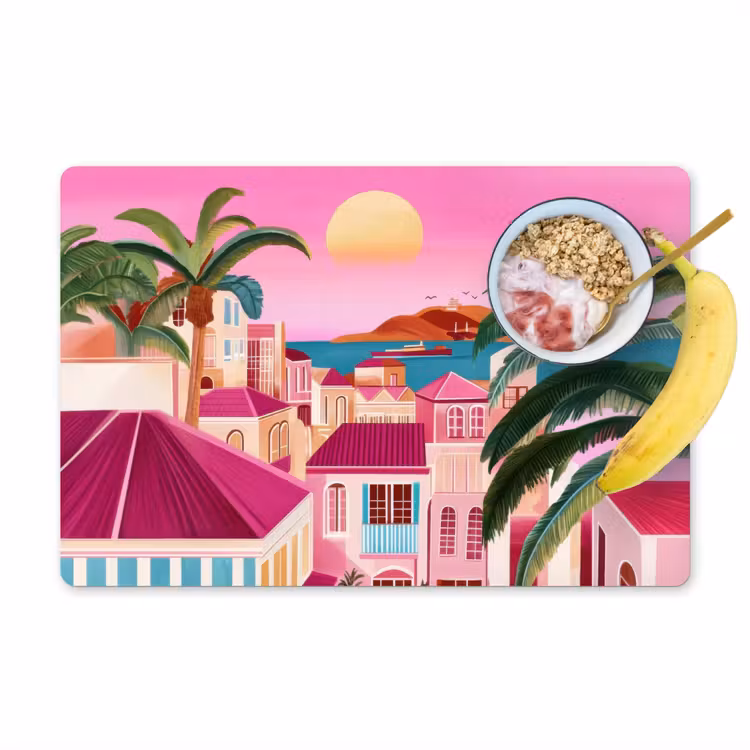 Tovagliette - Città - Rosa - Palme — 1