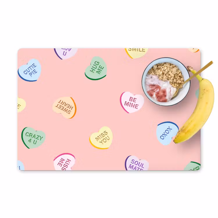 Tovagliette - Cuore - Caramelle - Pastello - Testo — 1