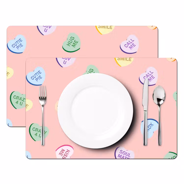 Tovagliette - Cuore - Caramelle - Pastello - Testo — 2