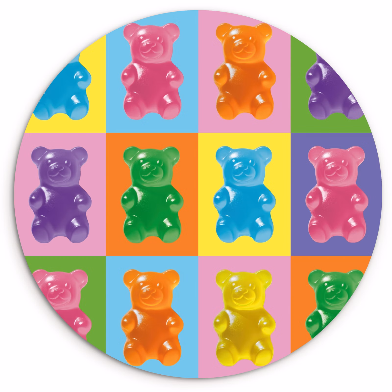 Quadro rotondo - Arte - Caramelle - Colori — 1