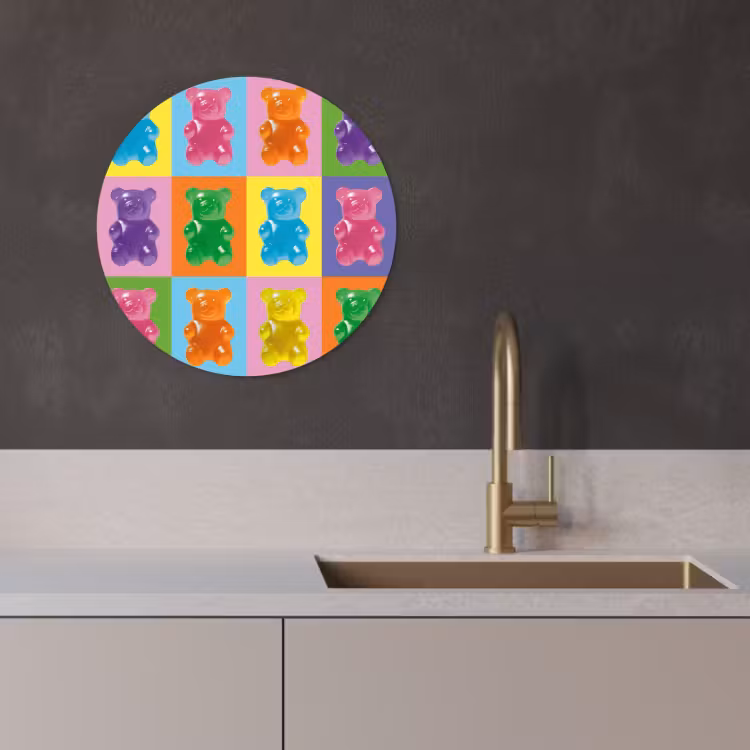 Quadro rotondo - Arte - Caramelle - Colori — 3