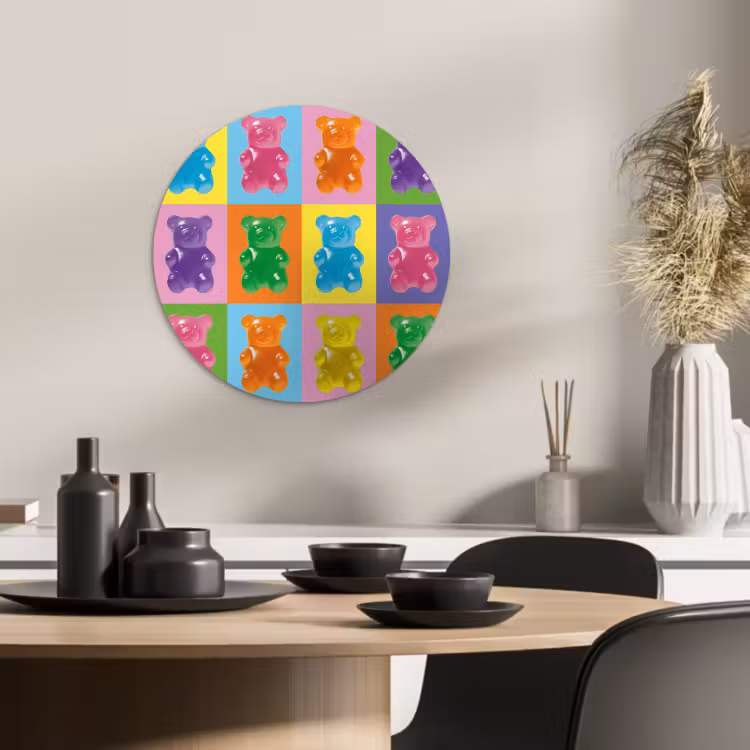 Quadro rotondo - Arte - Caramelle - Colori — 4