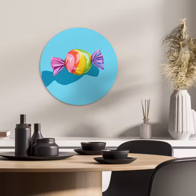 Quadro rotondo - Blu - Caramelle - Arcobaleno — 3