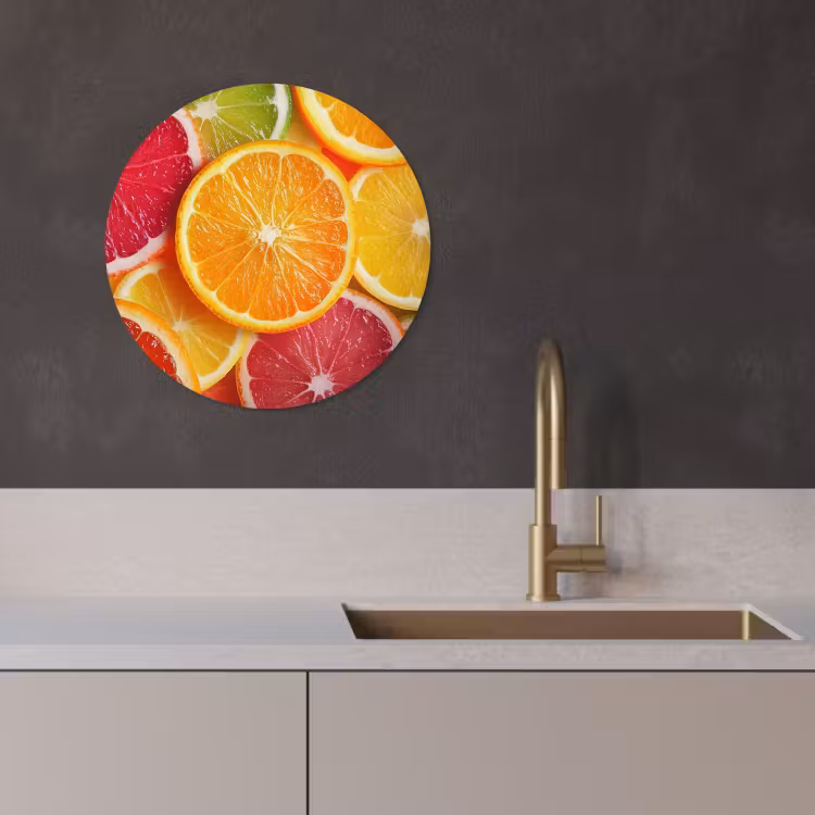 Quadro rotondo - Frutta - Colorata - Primo piano — 1