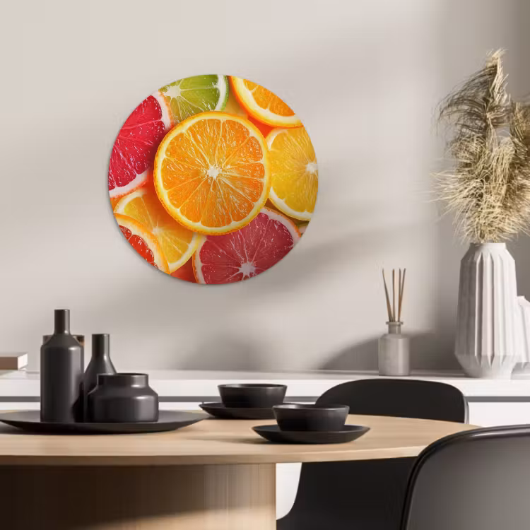 Quadro rotondo - Frutta - Colorata - Primo piano — 3