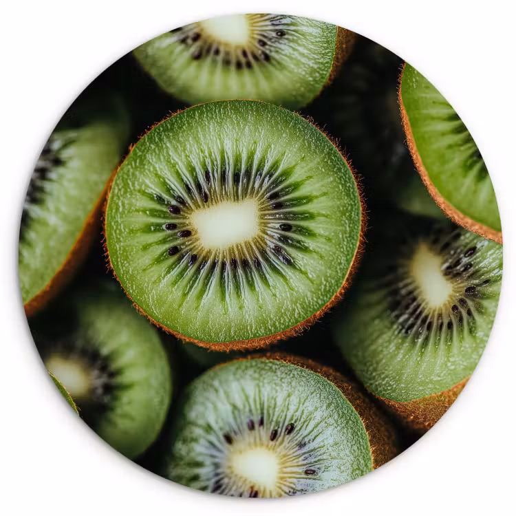 Quadro rotondo - Kiwi - Frutta - Verde — 1