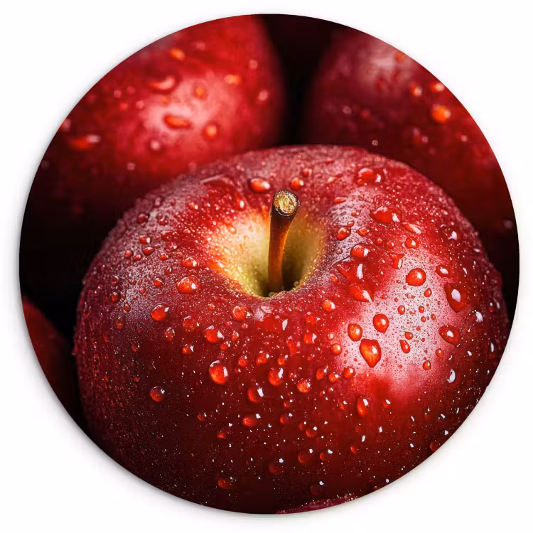 Quadro rotondo - Rosso - Mele - Frutta — 3