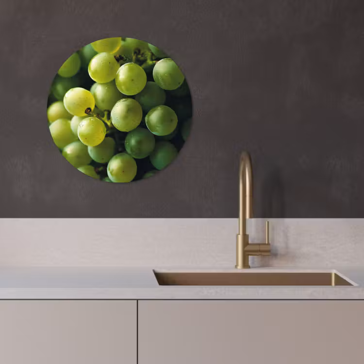 Quadro rotondo - Uva - Grappolo - Verde — 4