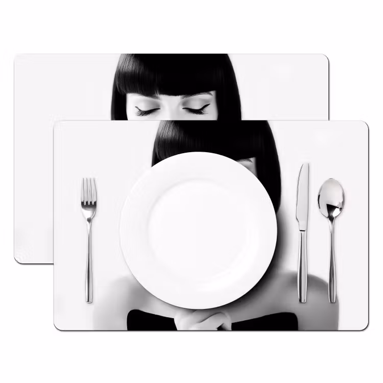 Tovaglietta in vinile - Donna - Lolly - Nero - Bianco — 2