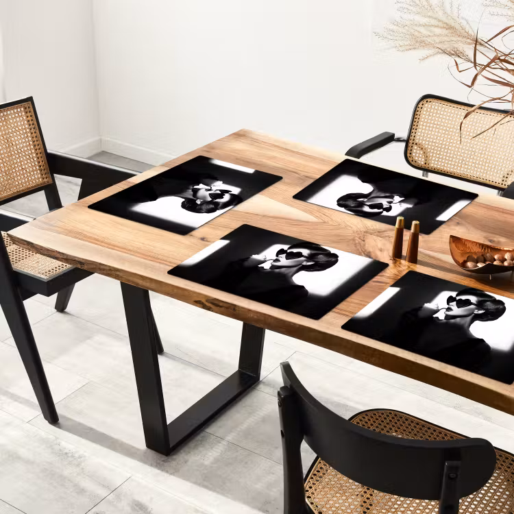 Tovaglietta in vinile - Donna - Nero - Cuore — 4