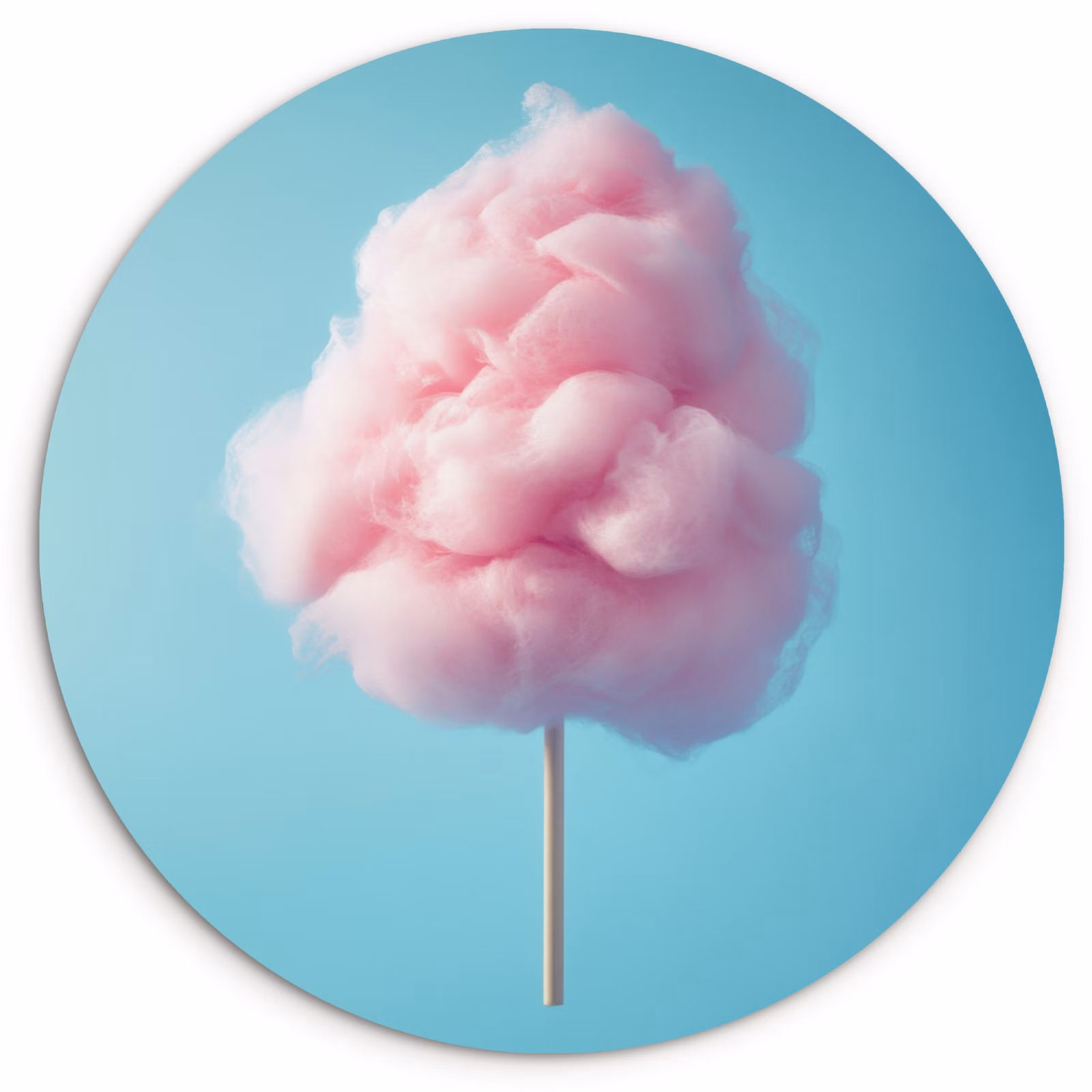 Quadro rotondo - Zucchero filato - Dolce - Caramella — 1