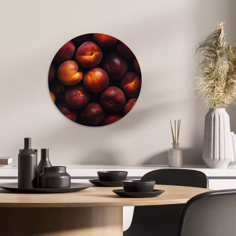 Quadro rotondo - Frutta - Primo piano - Nettarine — 2