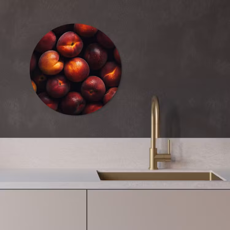 Quadro rotondo - Frutta - Primo piano - Nettarine — 3