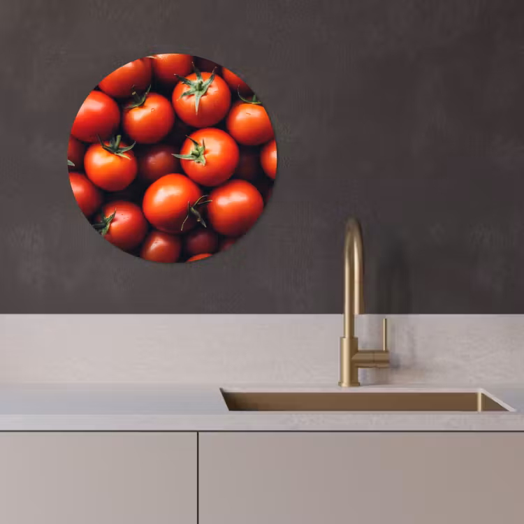Quadro rotondo - Verdure - Rosso - Pomodori — 4