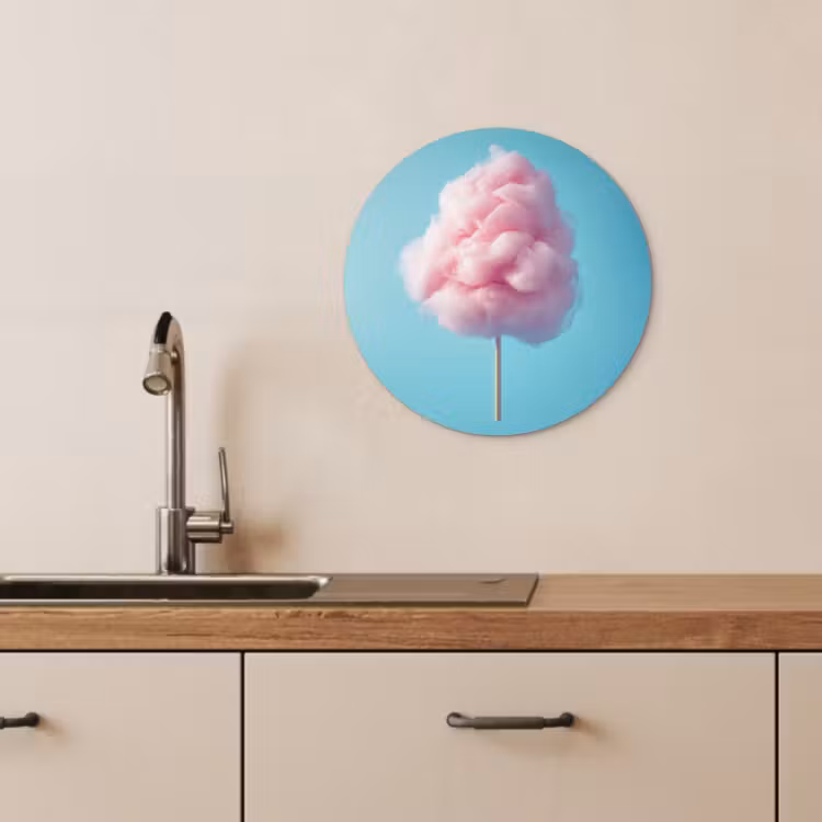 Quadro rotondo - Zucchero filato - Dolce - Caramella — 3