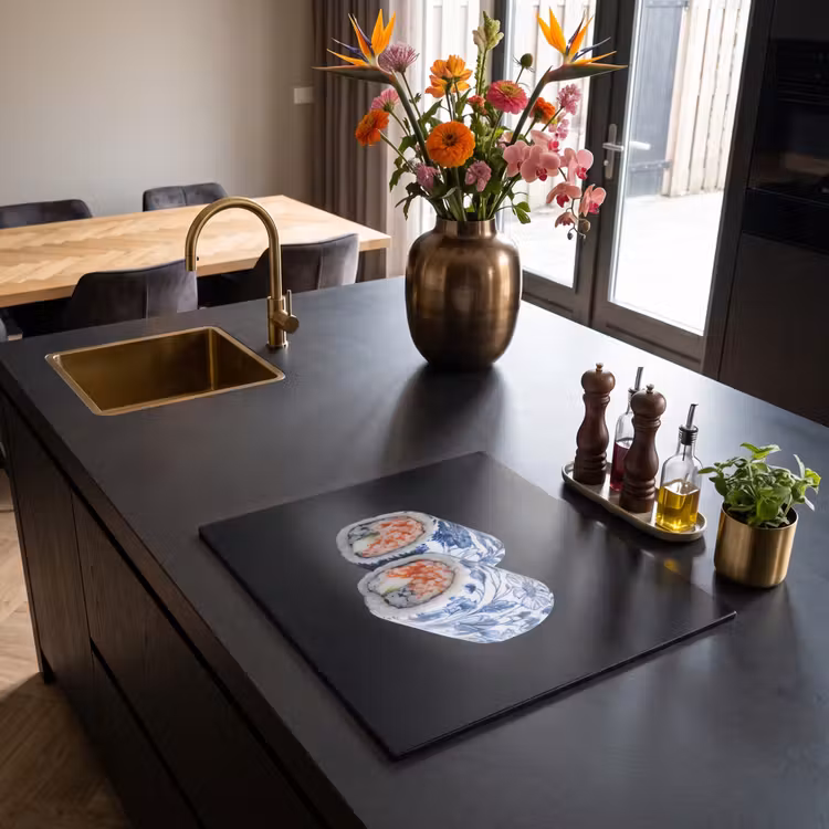 Protezione piano induzione - Sushi - Blu Delft - Riso - Pesce - Elegante — 2