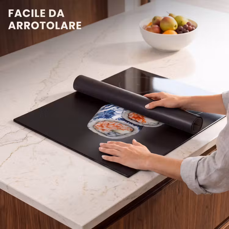 Protezione piano induzione - Sushi - Blu Delft - Riso - Pesce - Elegante — 7