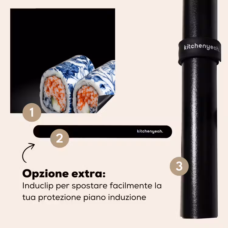 Protezione piano induzione - Sushi - Blu Delft - Riso - Pesce - Elegante — 8