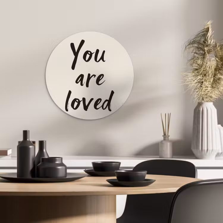 Quadro rotondo - Minimalista - Beige - Amore — 3