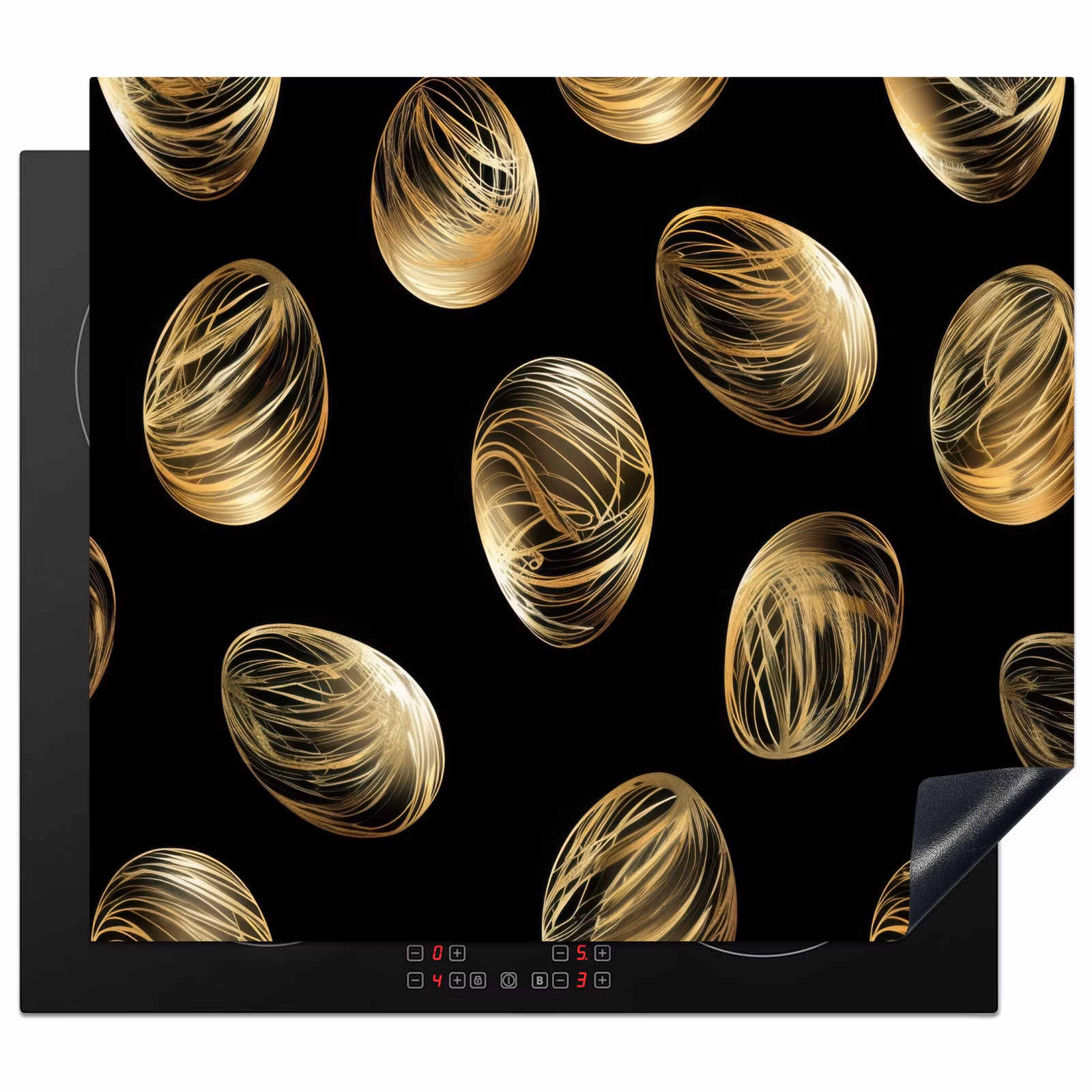 Protezione piano induzione - Uova - Oro - Modello — 1