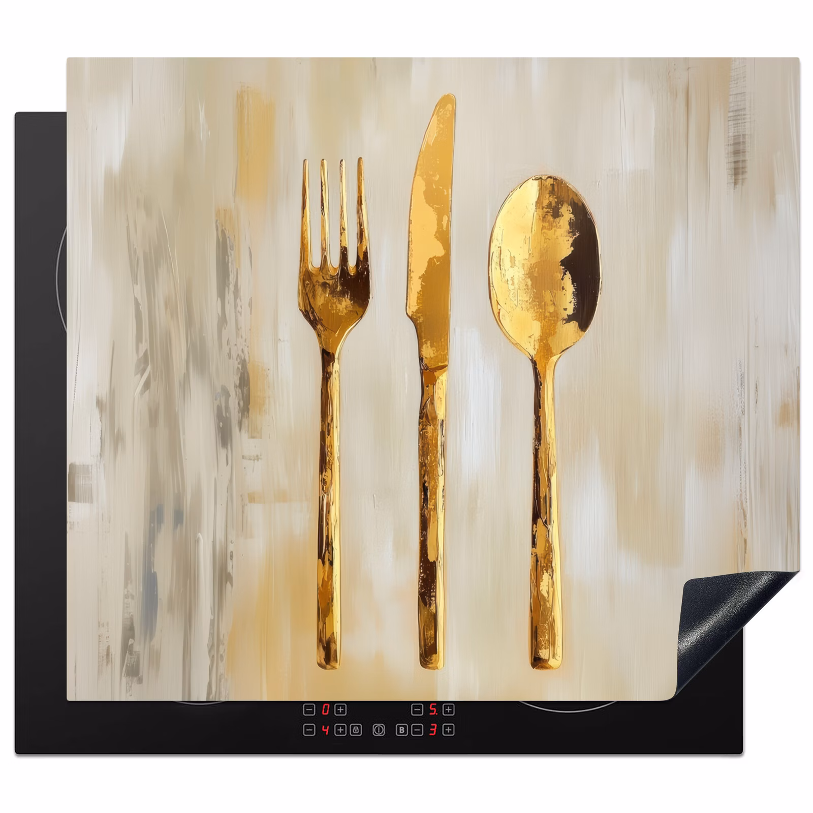 Protezione piano induzione - Vernice - Oro - Posate — 1