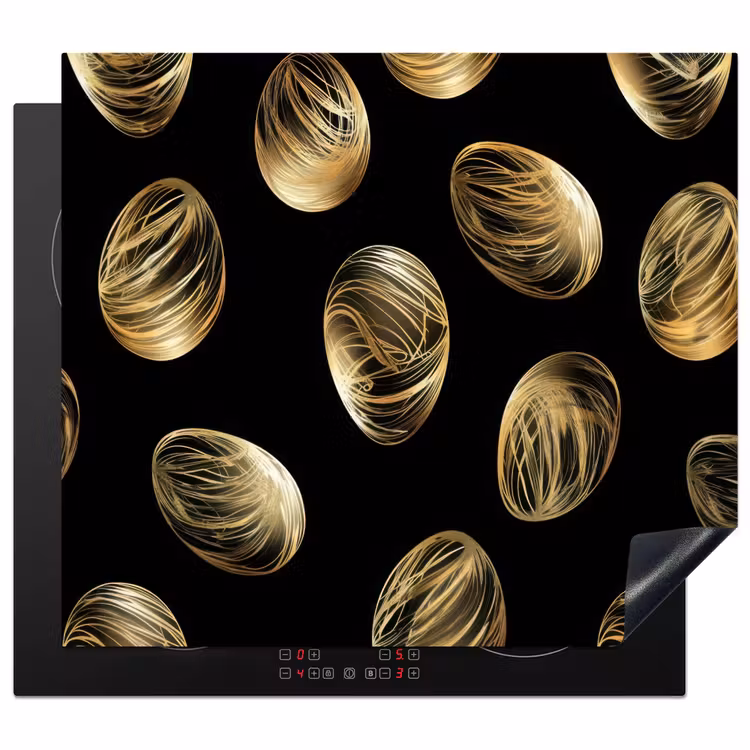 Protezione piano induzione - Uova - Oro - Modello — 1