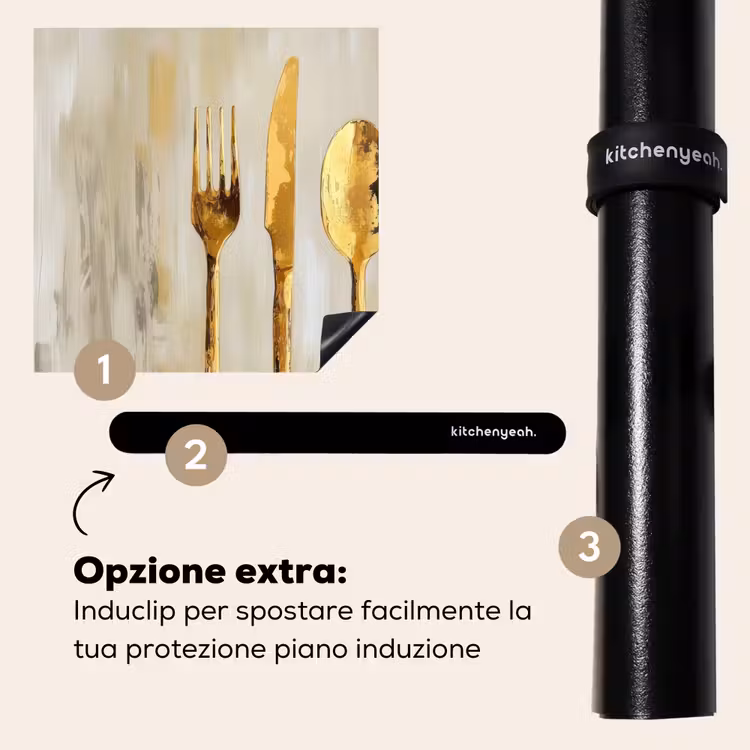 Protezione piano induzione - Vernice - Oro - Posate — 8
