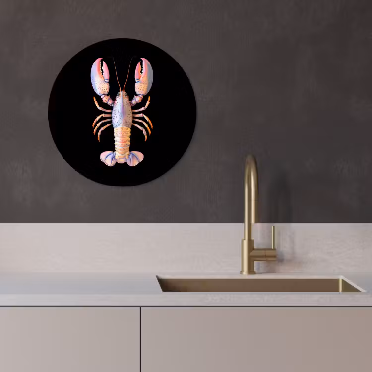Quadro rotondo - Cancro - Rosa - Morbido - Nero — 4