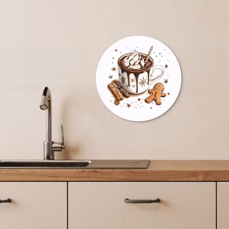 Quadro rotondo - Chocomel - Decorazione - Inverno - Natale — 2