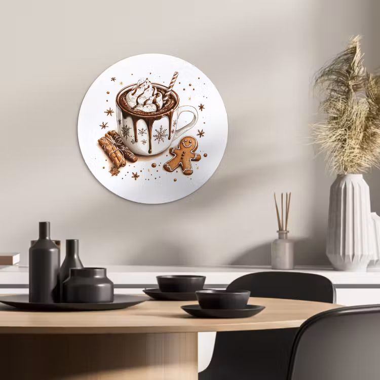 Quadro rotondo - Chocomel - Decorazione - Inverno - Natale — 3