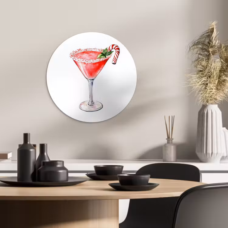 Quadro rotondo - Cocktail - Bevanda - Inverno - Arte — 3