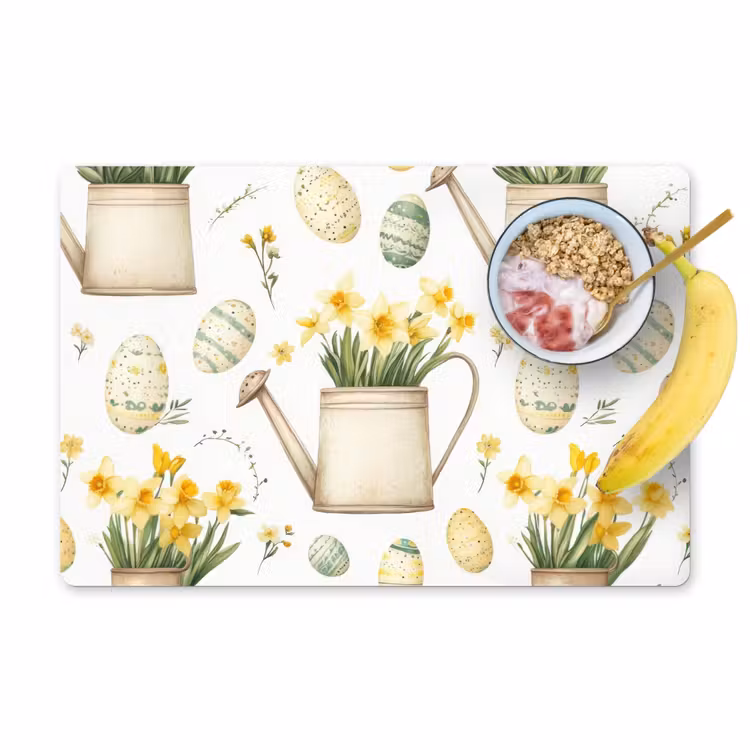 Tovaglietta – 6 pezzi - Annaffiatoio - Fiori - Uova — 1