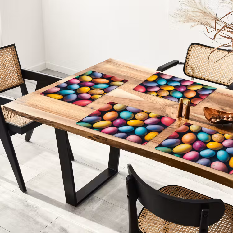Tovaglietta – 6 pezzi - Colorato - Uova di Pasqua - Schizzi — 4