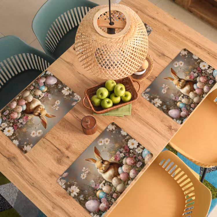 Tovaglietta – 6 pezzi - Coniglietto di Pasqua - Primavera - Uova di Pasqua — 3