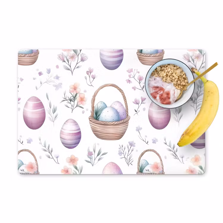 Tovaglietta – 6 pezzi - Fiori - Uova di Pasqua - Cartamodello — 1