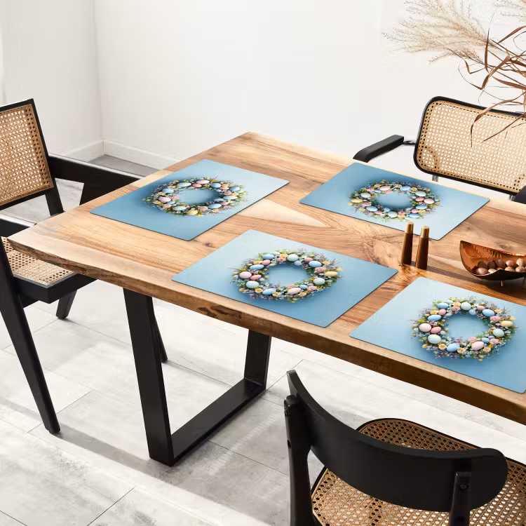 Tovaglietta – 6 pezzi - Ghirlanda - Uova - Fiori — 4