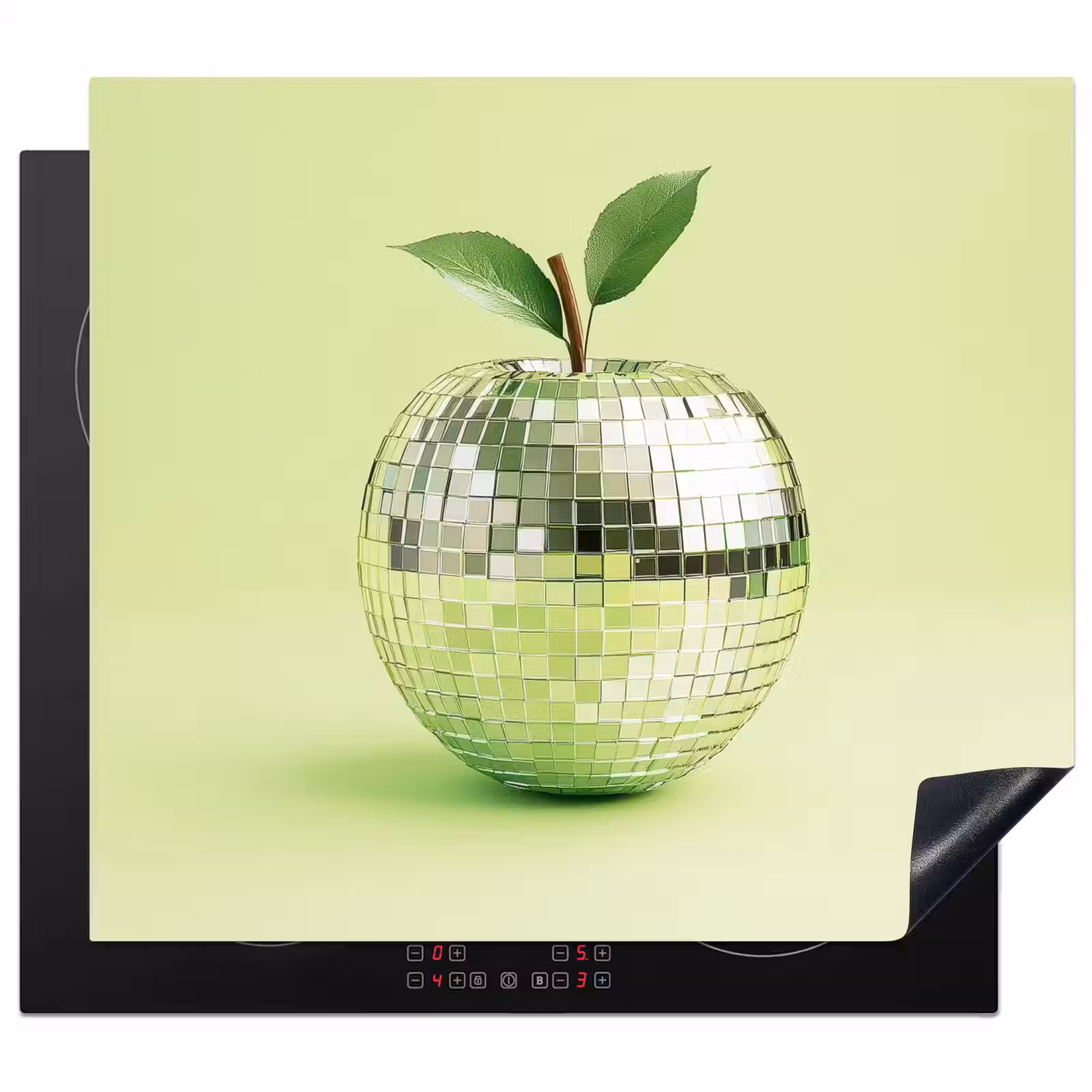 Protezione piano induzione - Verde - Discoteca - Decorazione - Mela — 1