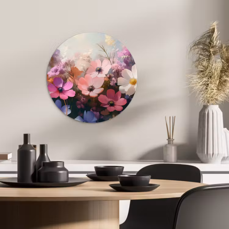 Quadro rotondo - Fiori - Colorati - In fiore — 2