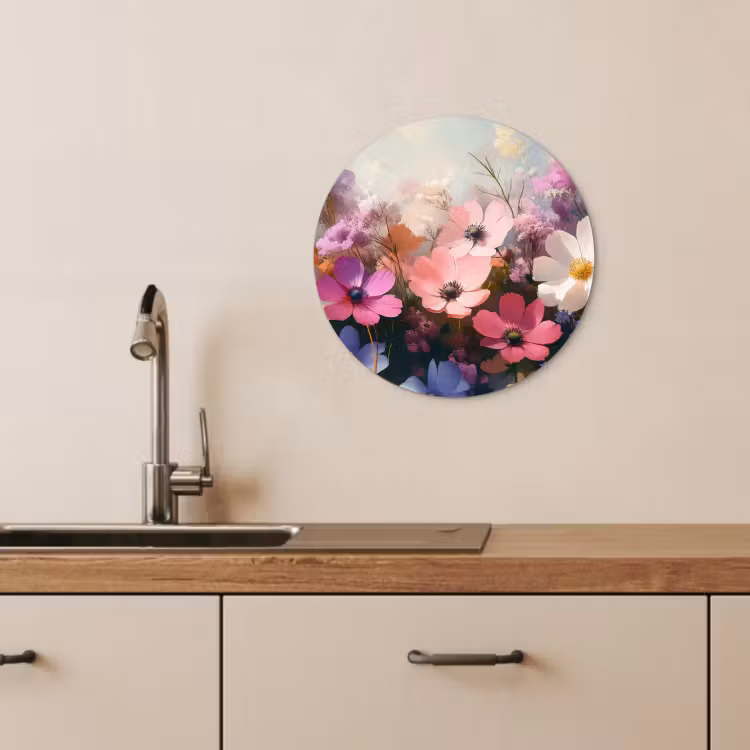 Quadro rotondo - Fiori - Colorati - In fiore — 4