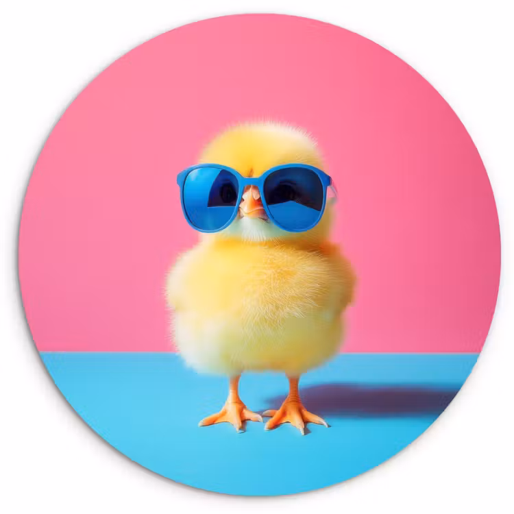 Quadro rotondo - Chick - Occhiali da sole - Blu — 3