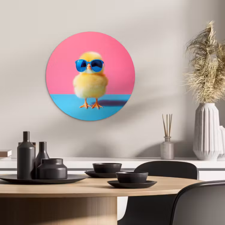 Quadro rotondo - Chick - Occhiali da sole - Blu — 4